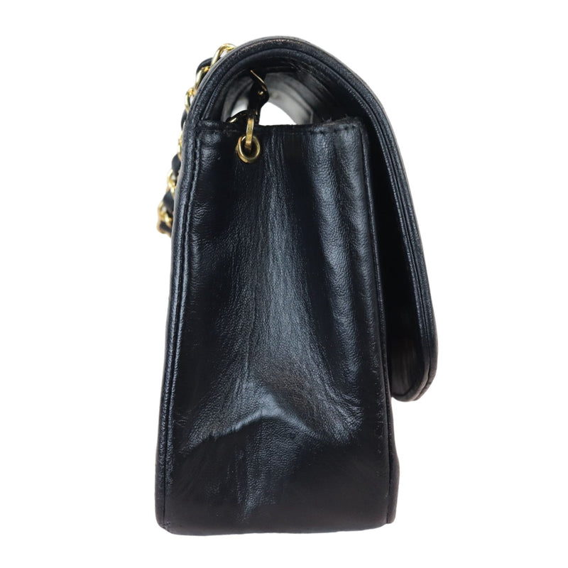 Diana Small Single Flap Lambskin Quilted Black GHW