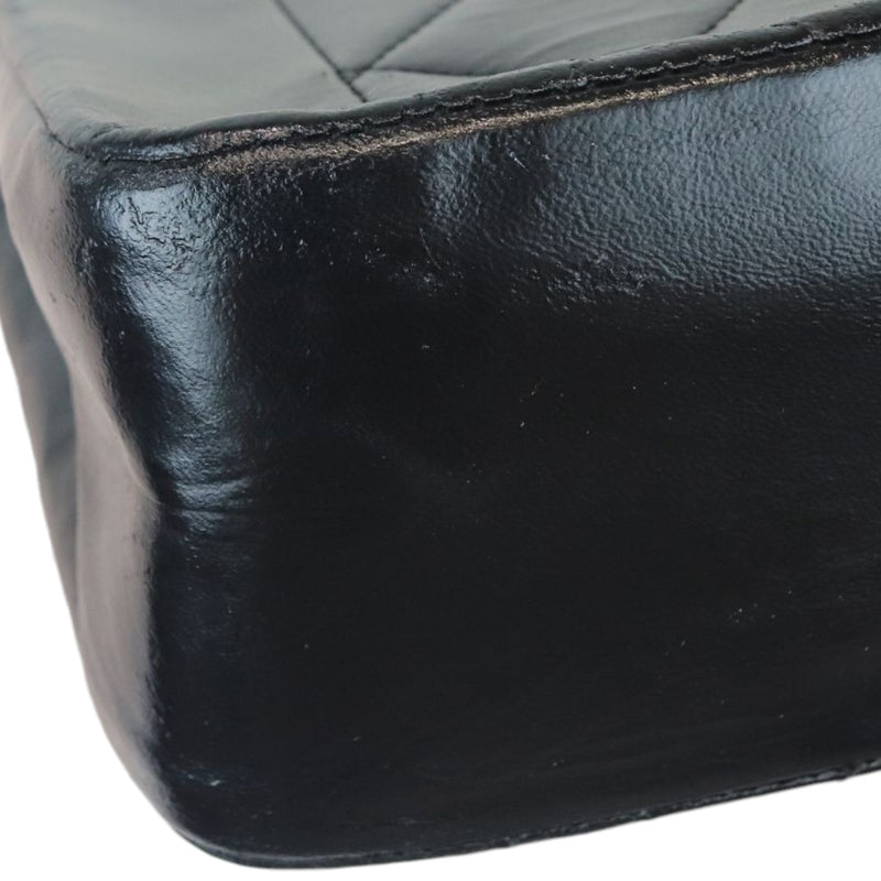 Diana Small Single Flap Lambskin Quilted Black GHW