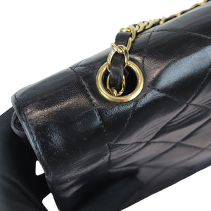 Diana Small Single Flap Lambskin Quilted Black GHW