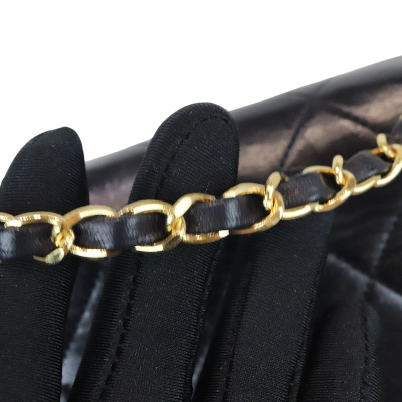 Diana Small Single Flap Lambskin Quilted Black GHW