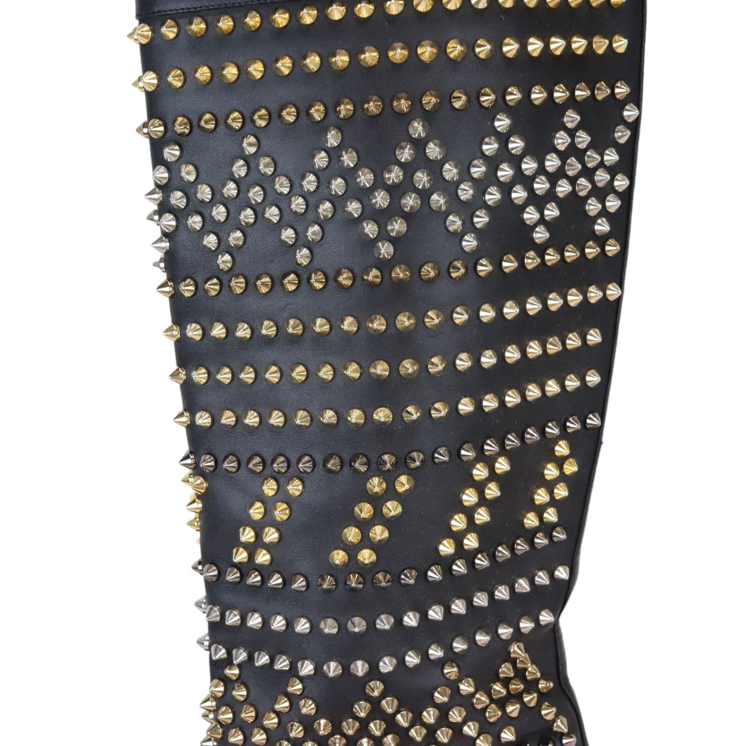 Christian Louboutin - studs boots , 刺激 CHRISTIAN LOUBOUTIN Calfskin Louise Capet Spikes 85 Boots