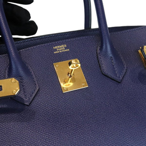 Birkin 30 Epsom Blue Nuit GHW