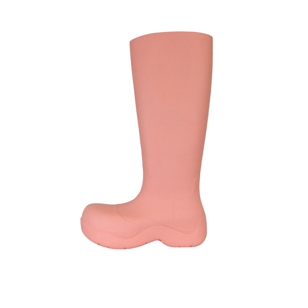 Knee High Boots Puddle Rubber Pink Size 38