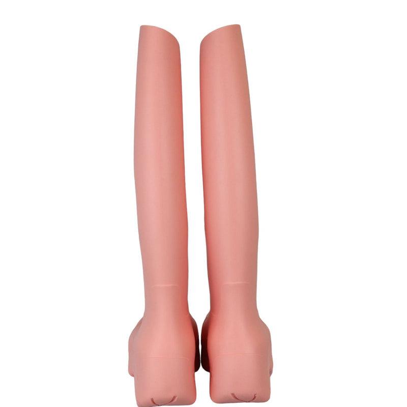 Knee High Boots Puddle Rubber Pink Size 38