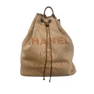Deauville Backpack Canvas Brown SHW