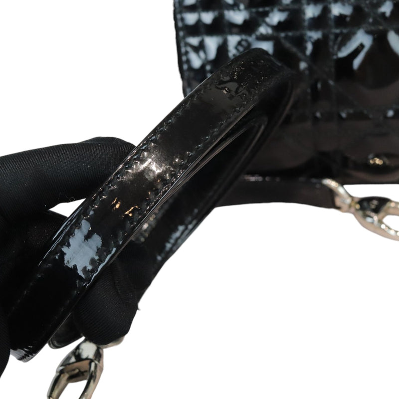 Lady Dior Medium Patent Cannage Black SHW