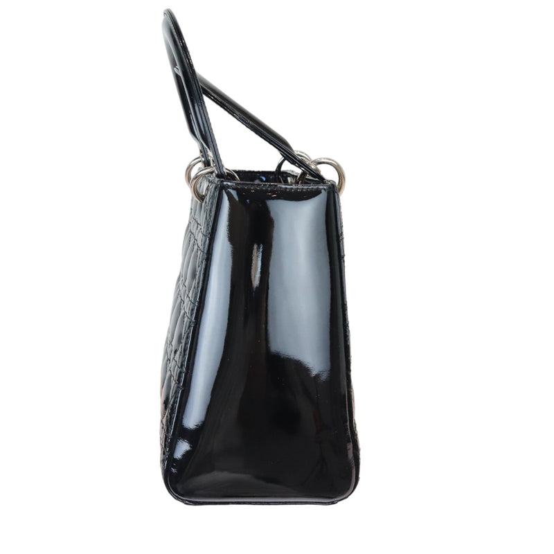 Lady Dior Medium Patent Cannage Black SHW