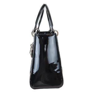 Lady Dior Medium Patent Cannage Black SHW