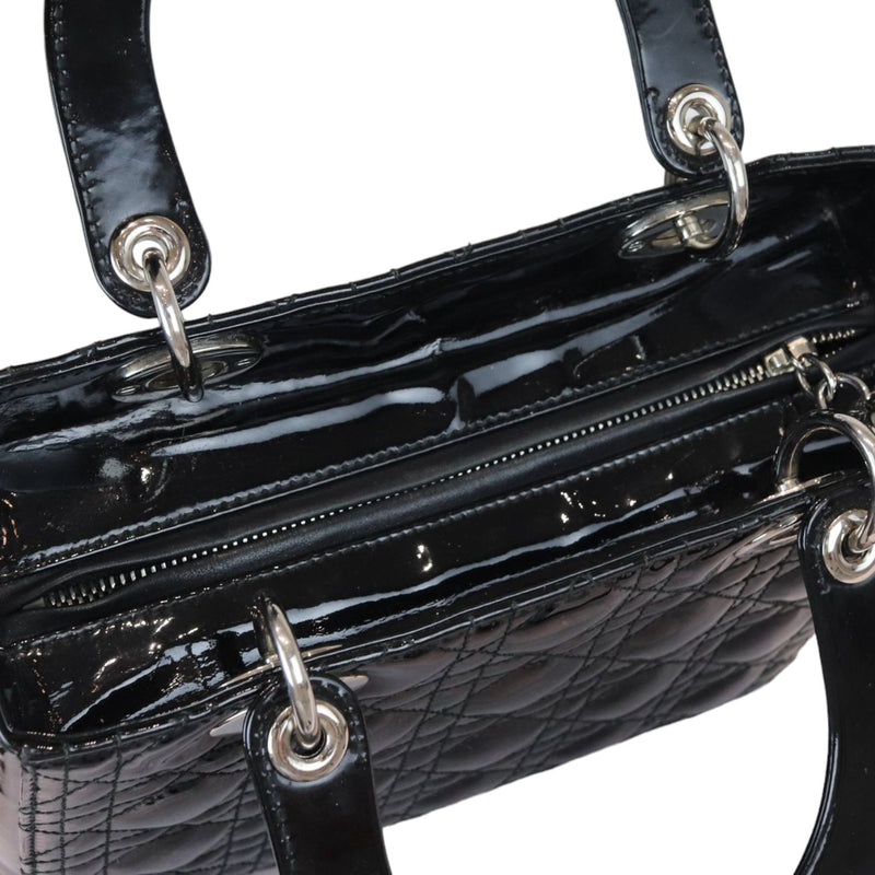 Lady Dior Medium Patent Cannage Black SHW