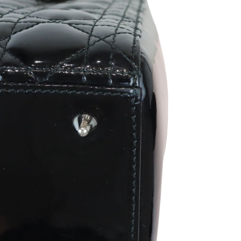 Lady Dior Medium Patent Cannage Black SHW