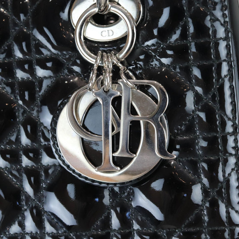 Lady Dior Medium Patent Cannage Black SHW