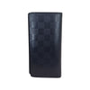 Lambskin O Case Quilted Navy Blue Large Boy Zip Pouch