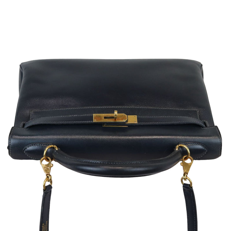 Kelly 32 Vintage Box Dark Blue GHW