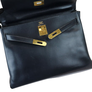 Kelly 32 Vintage Box Dark Blue GHW