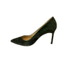 Pointed Cap Toe Pumps Suede and Leather Tricolor Size 39