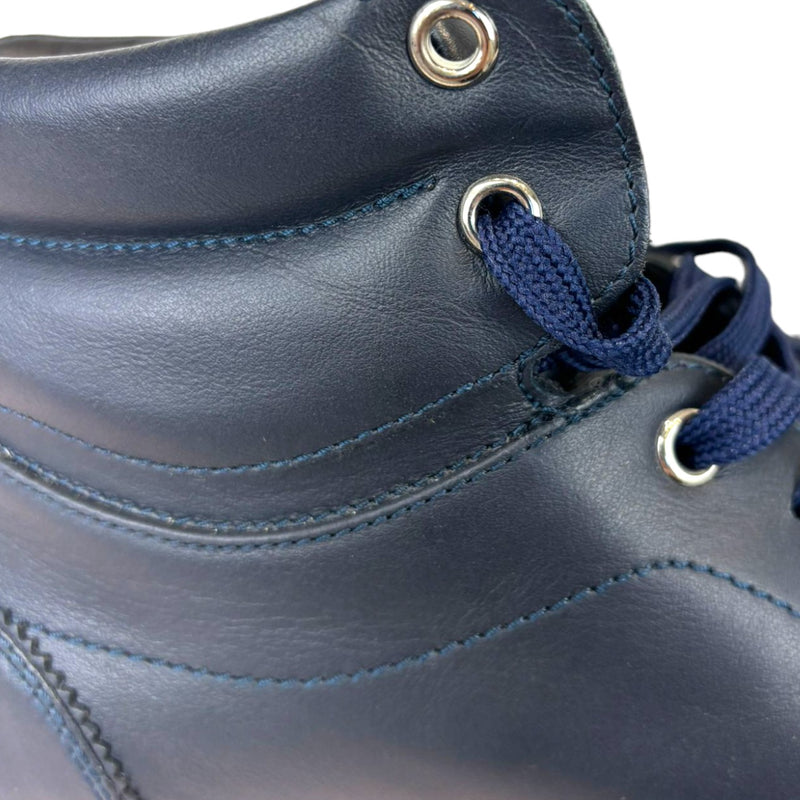 High-Top Sneaker Leather Blue Size 8 Men