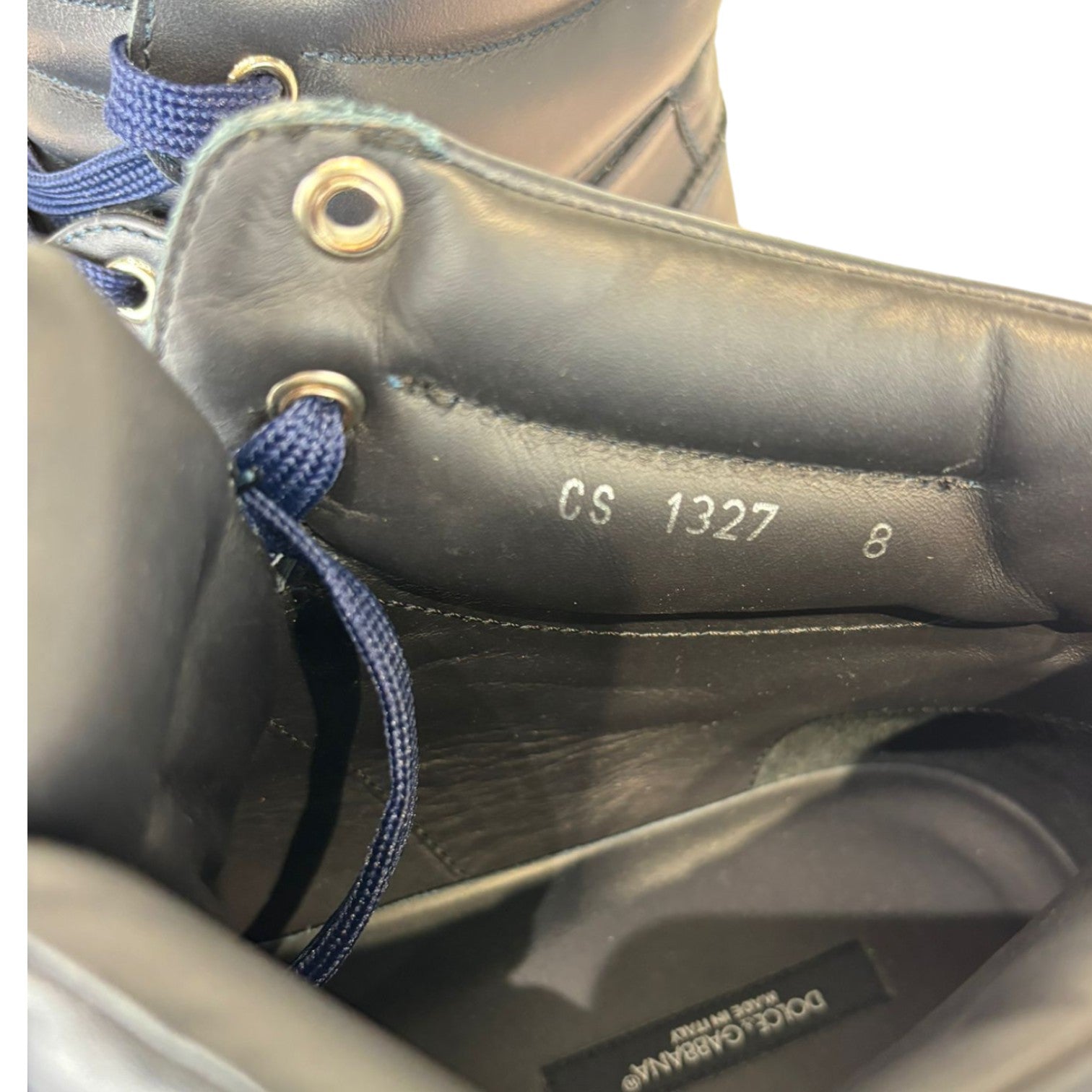Dolce & Gabbana High-Top Sneaker Leather Blue Size 8 – Bag