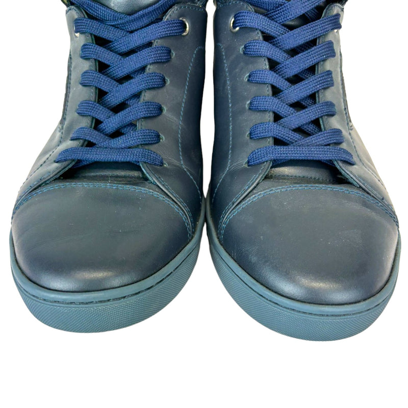 High-Top Sneaker Leather Blue Size 8 Men