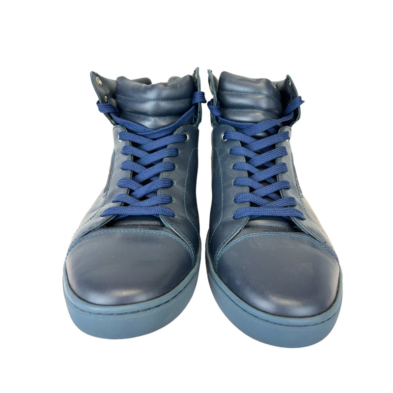 High-Top Sneaker Leather Blue Size 8 Men