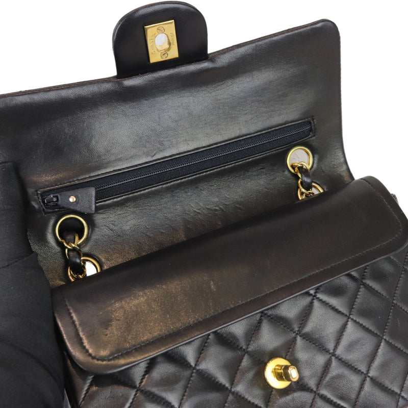 Classic Vintage Double Flap Small Lambskin Black GHW