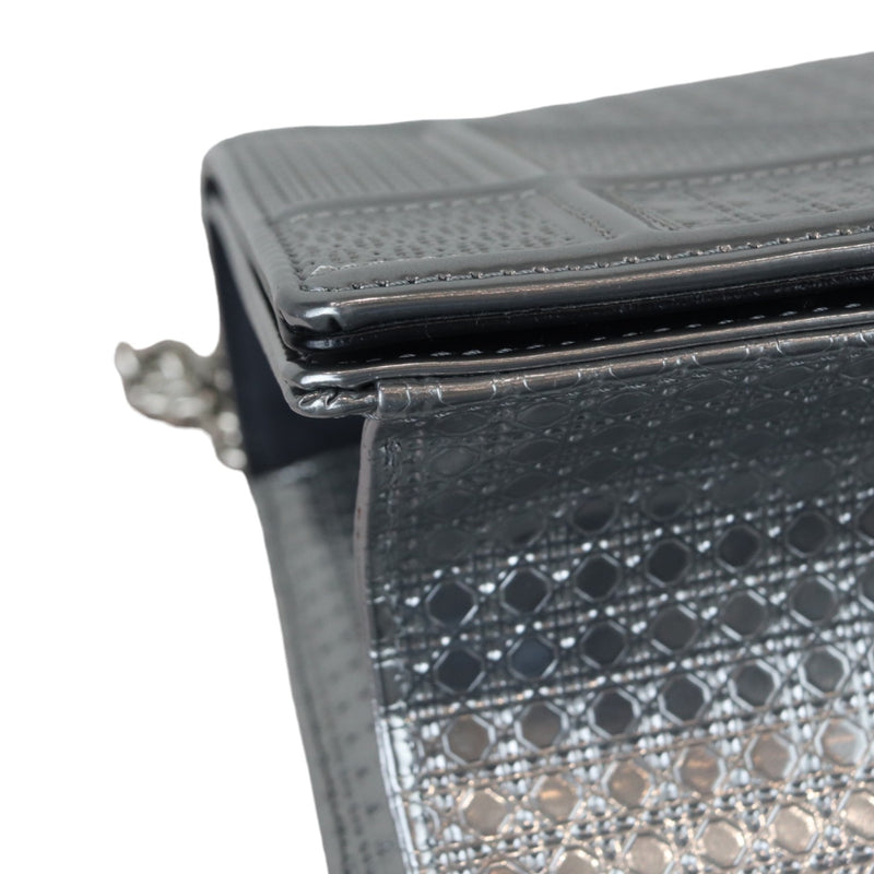 Diorama Flap Medium Metallic Patent Silver SHW