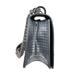 Diorama Flap Medium Metallic Patent Silver SHW