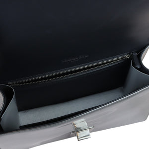 Diorama Flap Medium Metallic Patent Silver SHW