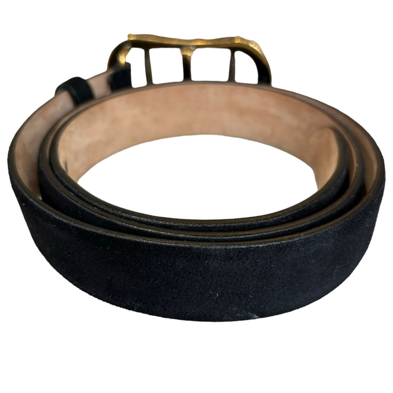 Buckle Belt Suede Black