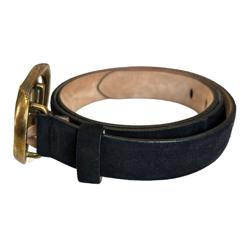 Buckle Belt Suede Black