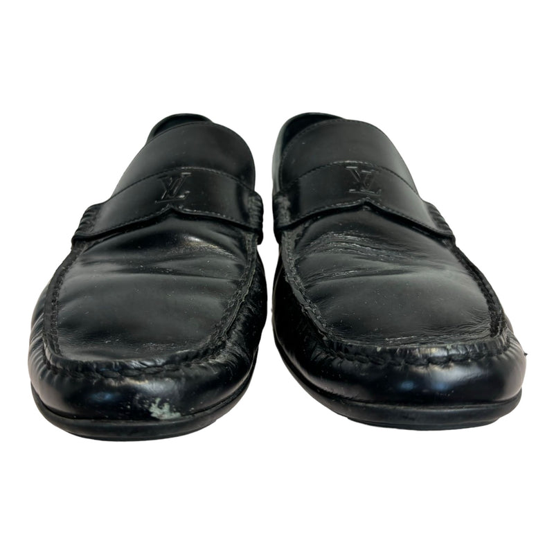 Loafers Leather Black Size 8 Men