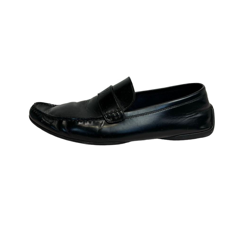 Loafers Leather Black Size 8 Men