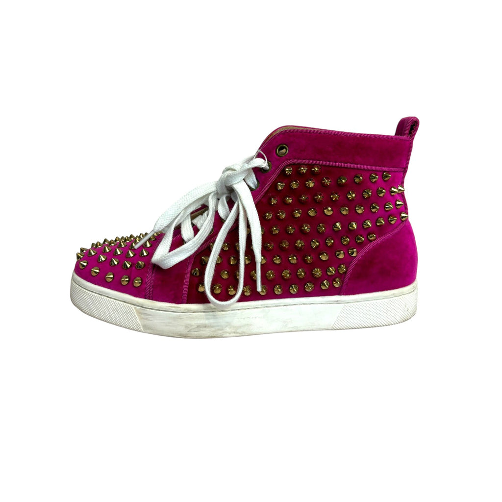 Spikes Orlato Mid Top Sneakers Velvet Size 37.5