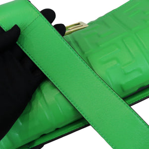 Baguette Mini 1974 Nappa FF Embossed Green GHW