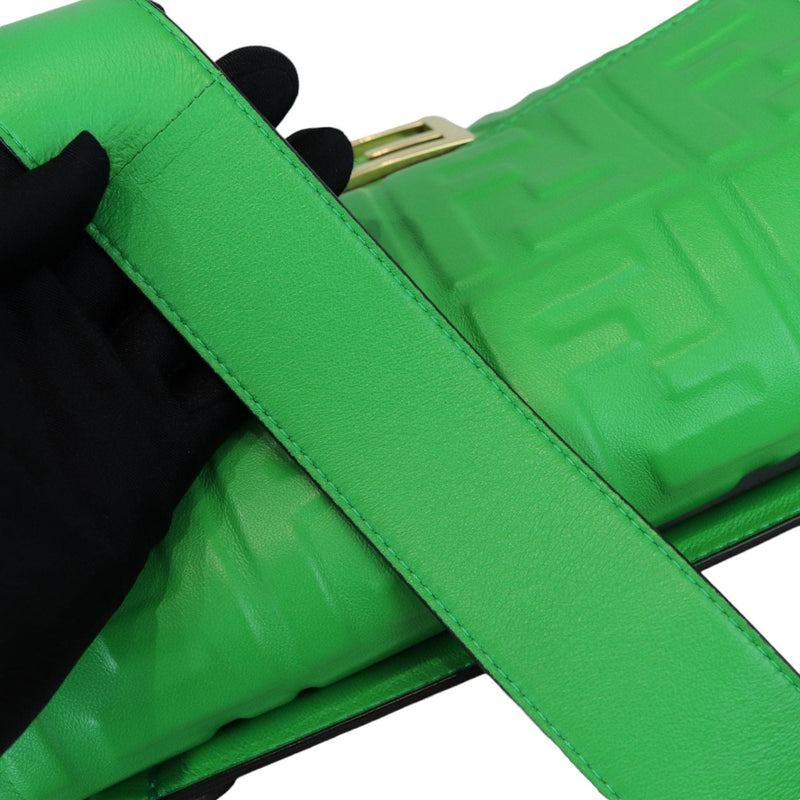 Baguette Mini 1974 Nappa FF Embossed Green GHW