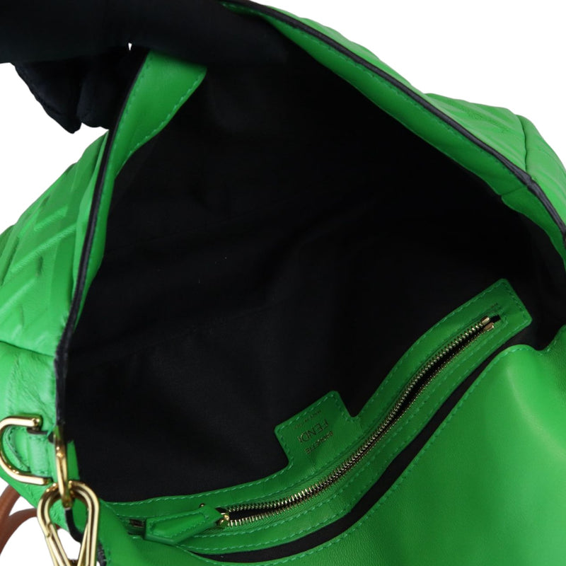 Baguette Mini 1974 Nappa FF Embossed Green GHW