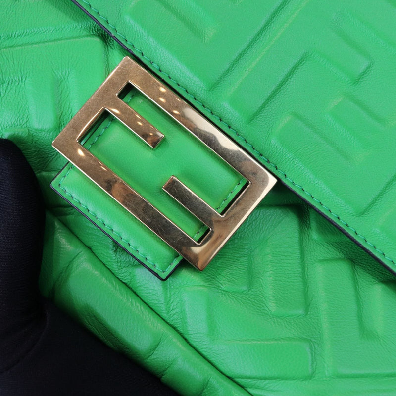Baguette Mini 1974 Nappa FF Embossed Green GHW