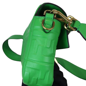 Baguette Mini 1974 Nappa FF Embossed Green GHW