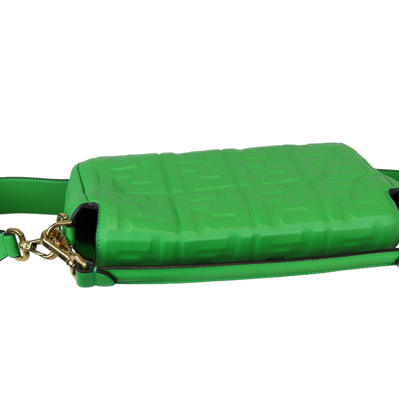 Baguette Mini 1974 Nappa FF Embossed Green GHW