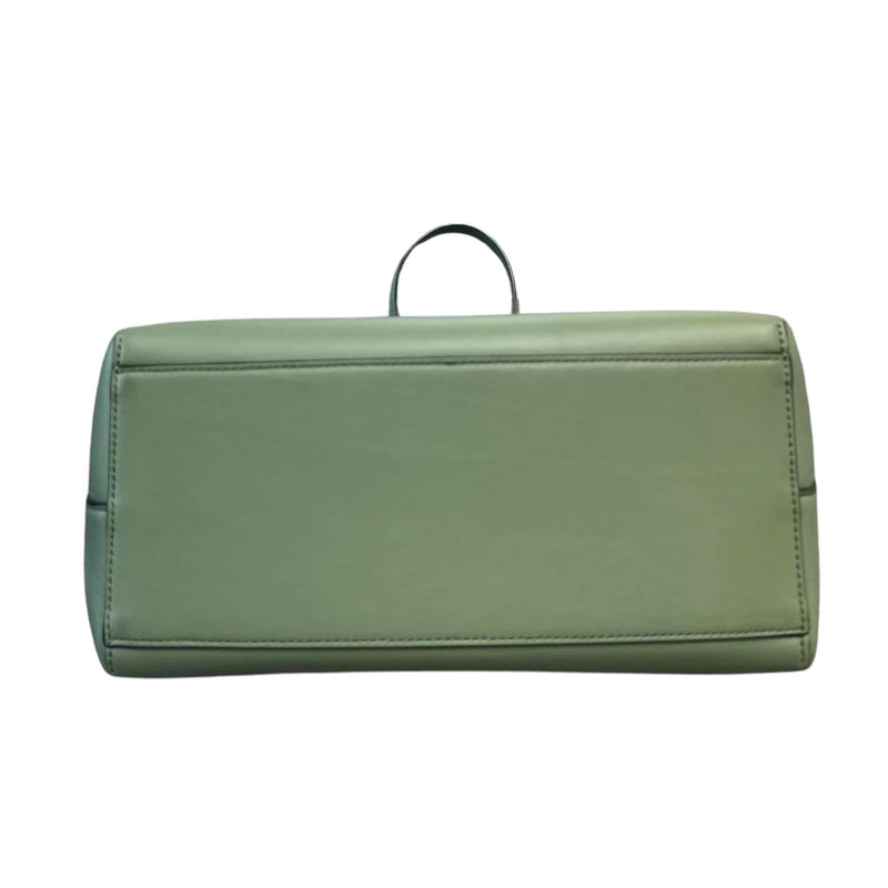 Anagram Tote Medium Calfskin Leather Green