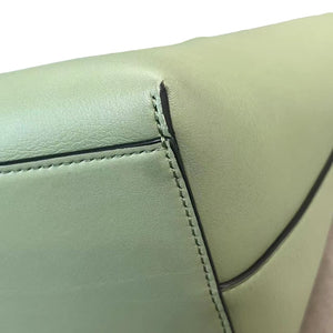 Anagram Tote Medium Calfskin Leather Green