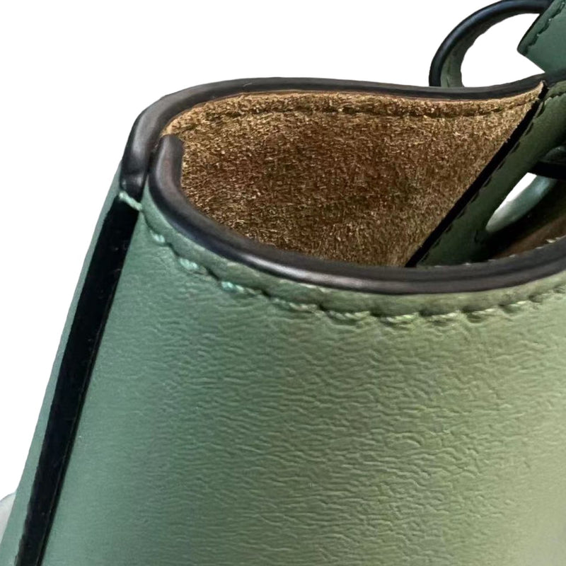 Anagram Tote Medium Calfskin Leather Green