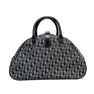 Double Saddle Bowler Monogram Canvas Navy Blue GHW