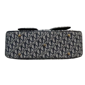 Double Saddle Bowler Monogram Canvas Navy Blue GHW