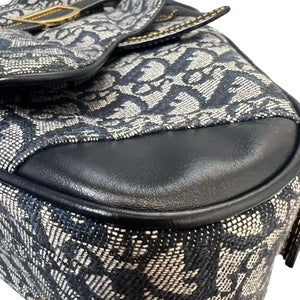 Double Saddle Bowler Monogram Canvas Navy Blue GHW