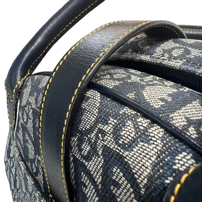 Double Saddle Bowler Monogram Canvas Navy Blue GHW