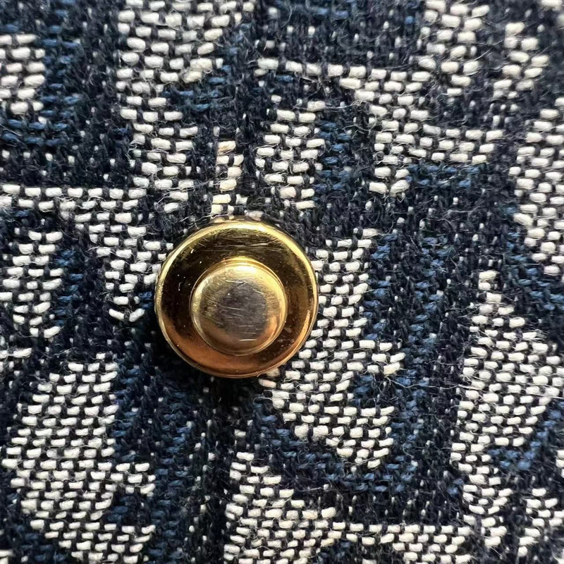 Double Saddle Bowler Monogram Canvas Navy Blue GHW