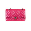 Classic Flap Medium Patent Quilted Pink SHW