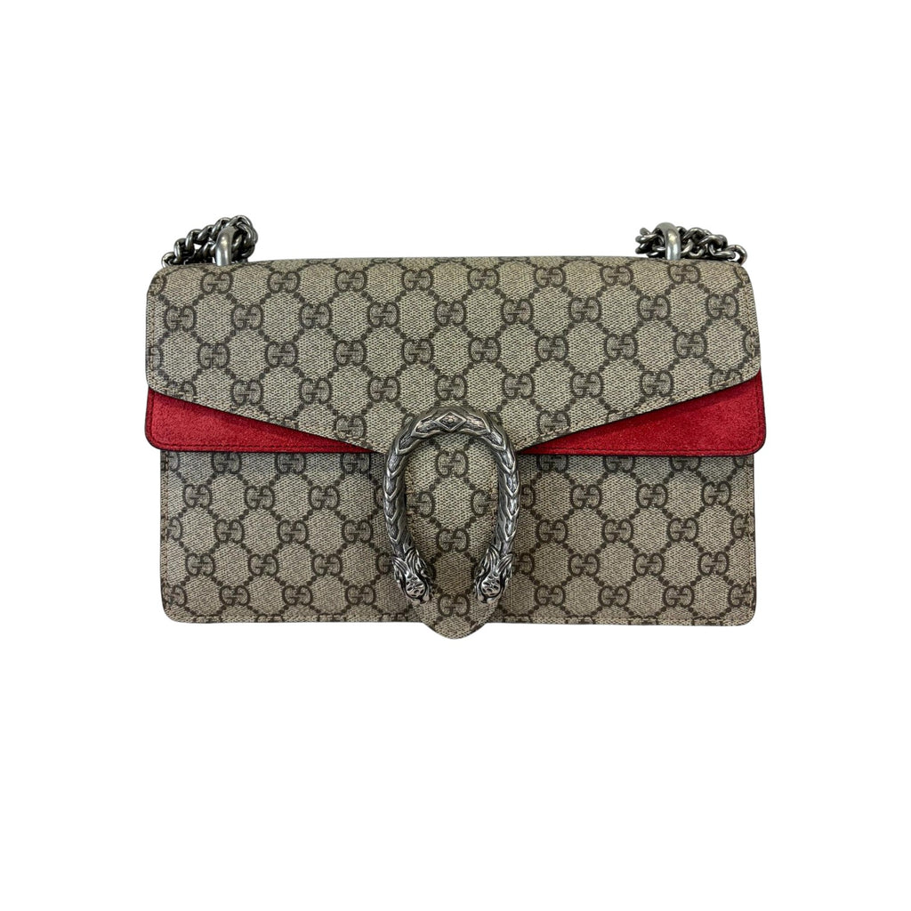 Dionysus Small GG Supreme Monogram Shoulder Taupe RHW