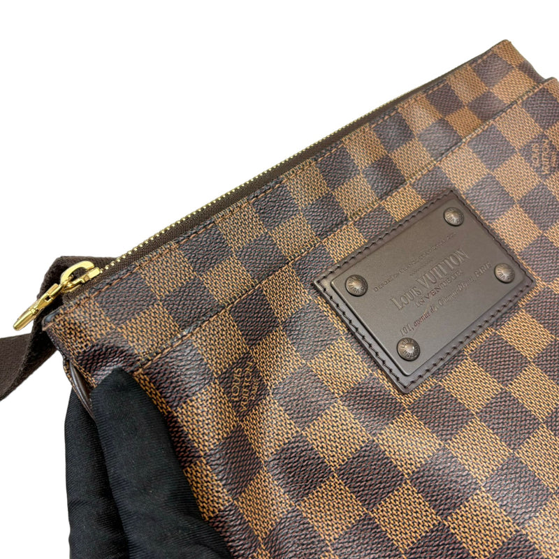 Brooklyn Flat Pochette Damier Ebene Brown GHW