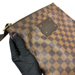 Brooklyn Flat Pochette Damier Ebene Brown GHW